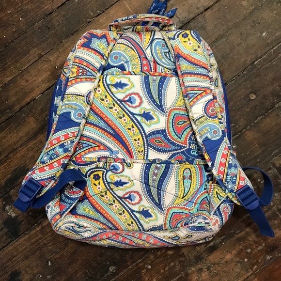 Vera Bradley Retired Paisley Backpack Quilted - Picture 2 of 5